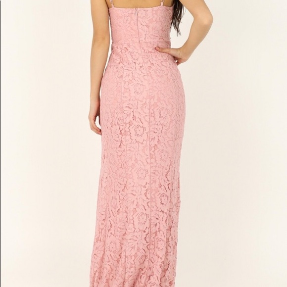 NWT SHOWPO “ALWAYS EXTRA” BLUSH LACE - Picture 5 of 8